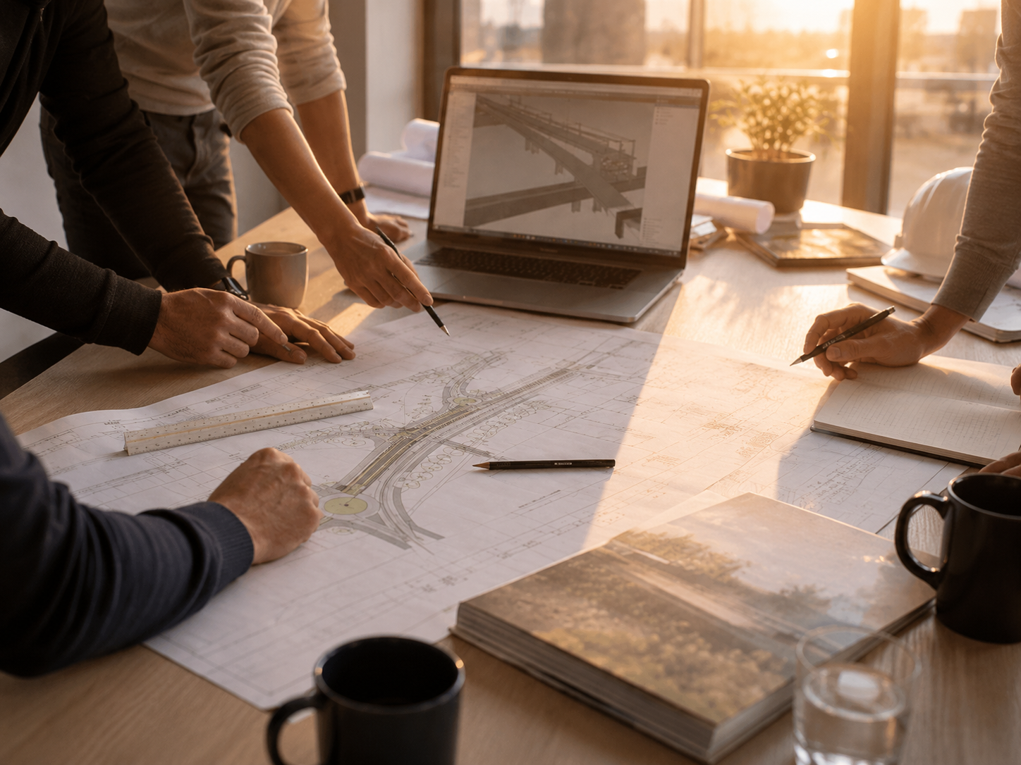 Teamarbeit bei M&uuml;ller Ingenieurplan